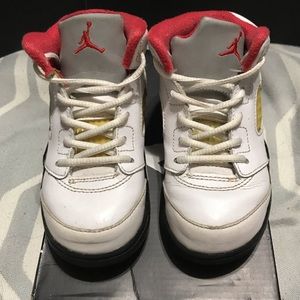 Nike Air Jordan Retro V “Fire Red” Toddler 8c